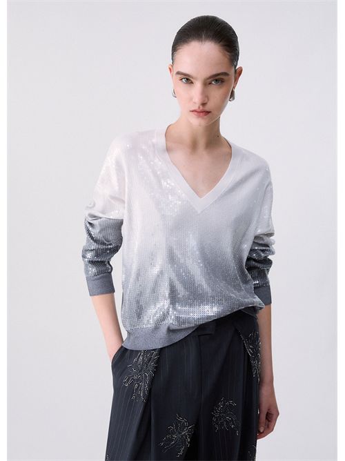 Maglia dégradé con paillettes